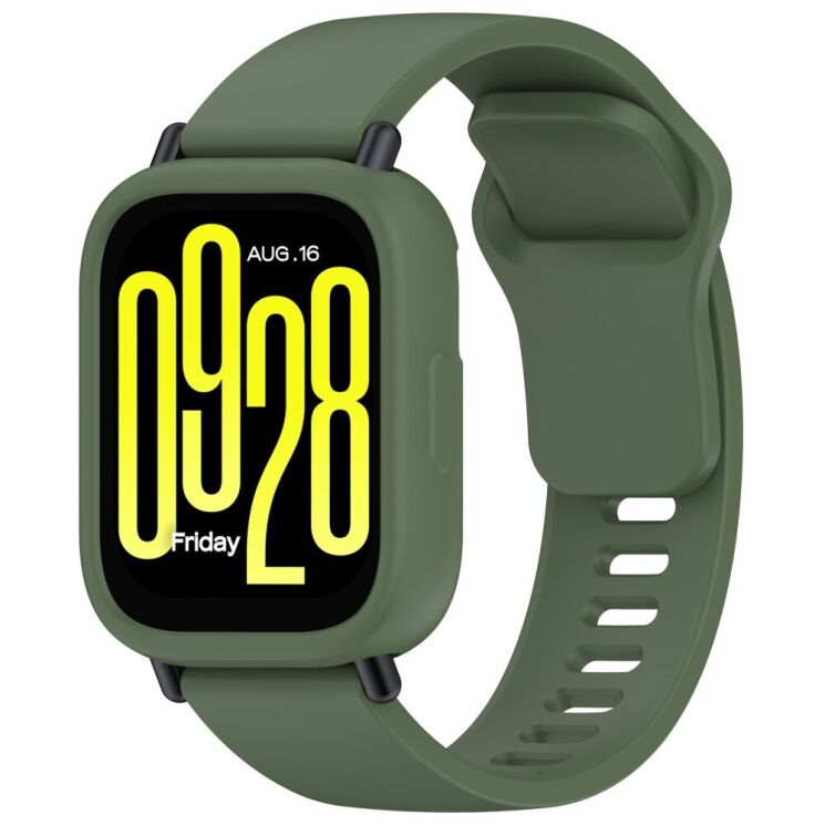Защитный чехол Deexe Color Frame для Xiaomi Redmi Watch 5 Active - Dark Green: фото 7 из 8