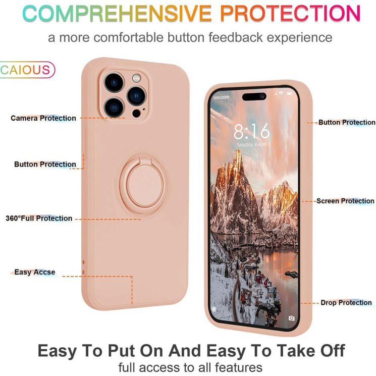 Защитный чехол Deexe Color Shell для Apple iPhone 16 Pro - Light Green: фото 4 из 6