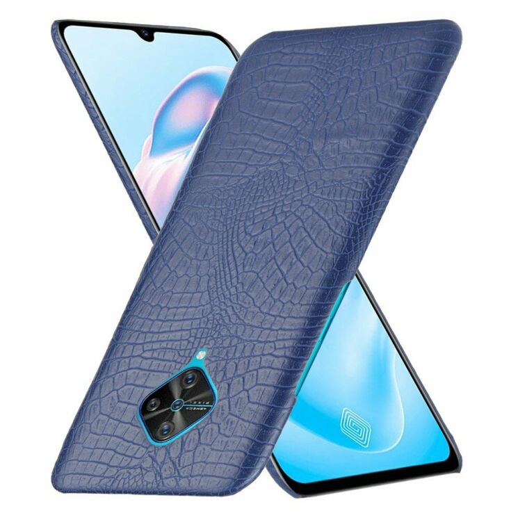 Защитный чехол Deexe Croco Style для VIVO V17 - Blue: фото 2 из 5