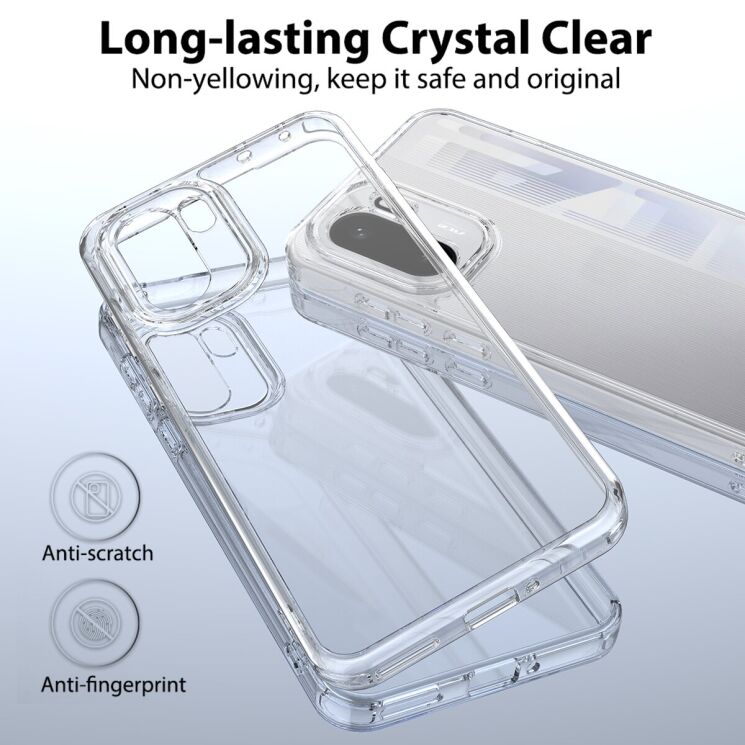 Защитный чехол Deexe Crystal Hybrid для OnePlus 15R - Clear (408051C) Защитный чехол Deexe Crystal Hybrid для OnePlus 15R - Clear: фото 4 из 7
