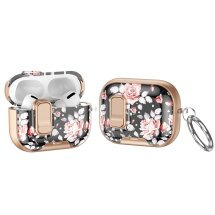 Защитный чехол Deexe Crystal Lock для AirPods Pro 2 - Black Rose: фото 1 из 9