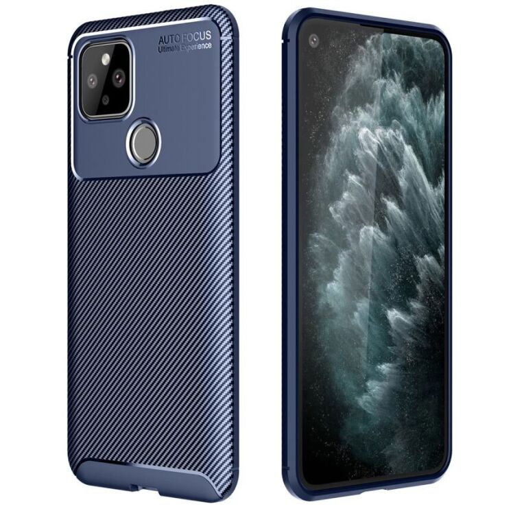 Защитный чехол Deexe Fusion для Google Pixel 5 - Blue: фото 1 из 11