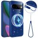 Защитный чехол Deexe Glitter Case with MagSafe для Google Pixel 11 Pro - Blue (425504L). Фото 1 из 7