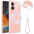 Защитный чехол Deexe Glitter Case with MagSafe для Motorola Edge 50 Fusion - Pink (354261P)