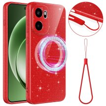 Защитный чехол Deexe Glitter Case with MagSafe для OnePlus 15R / Ace 6 / Ace 6T - Red: фото 1 из 7