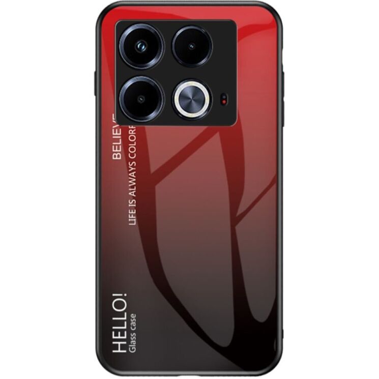 Захисний чохол Deexe Gradient Color для Infinix Note 40 - Black / Red: фото 1 з 7