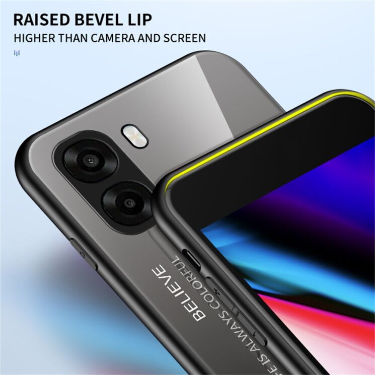Захисний чохол Deexe Gradient Color для OPPO A6x - Yellow: фото 6 з 8