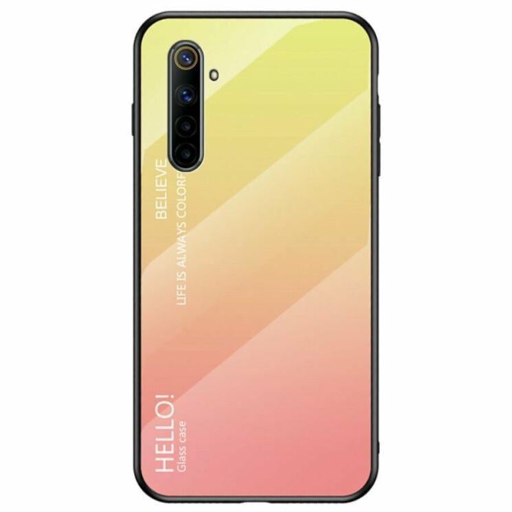 Защитный чехол Deexe Gradient Color для Realme 6 / 6s - Yellow / Pink: фото 1 из 8