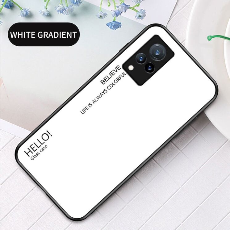 Защитный чехол Deexe Gradient Color для VIVO V21 - White: фото 2 из 11