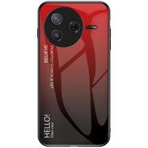 Защитный чехол Deexe Gradient Color для Xiaomi Poco F7 Pro - Red / Black: фото 1 из 8