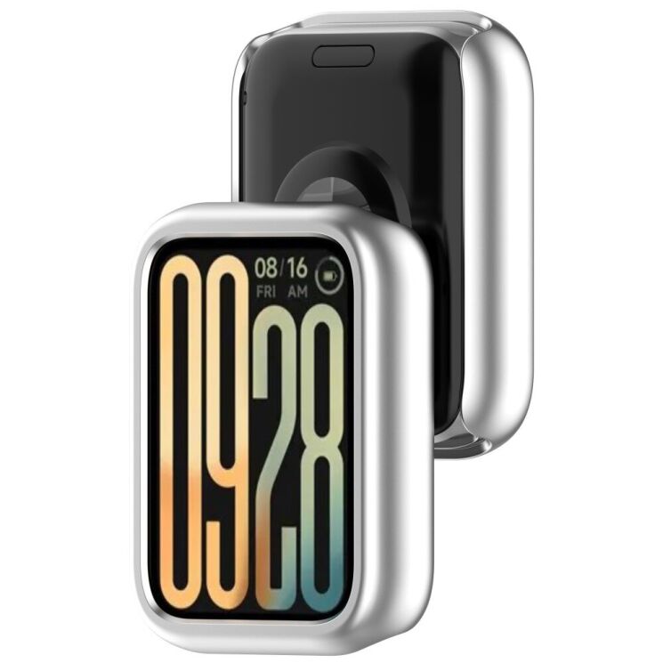 Защитный чехол Deexe Hard Frame для Xiaomi Mi Smart Band 9 Pro - Silver: фото 6 из 7