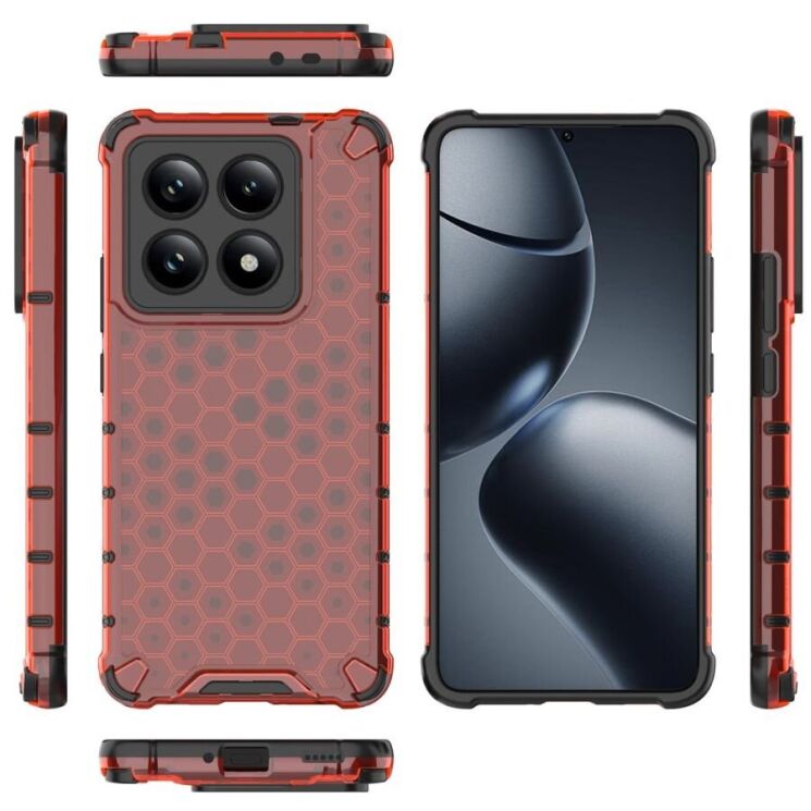 Захисний чохол Deexe Honeycomb Series для Xiaomi 14T Pro - Black: фото 4 з 5