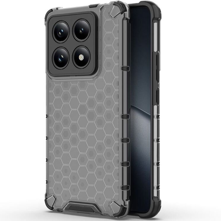 Захисний чохол Deexe Honeycomb Series для Xiaomi 14T Pro - Black: фото 1 з 5