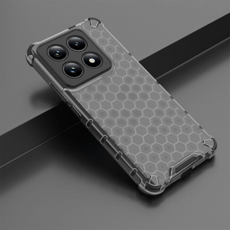 Захисний чохол Deexe Honeycomb Series для Xiaomi 14T Pro - Black: фото 3 з 5
