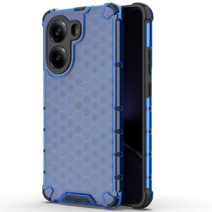 Захисний чохол Deexe Honeycomb Series для Xiaomi Poco X7 Pro - Blue: фото 1 з 5