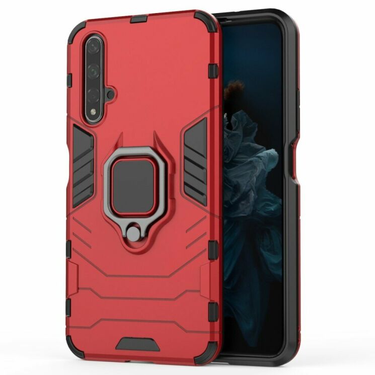 Защитный чехол Deexe Hybrid Case для Huawei Honor 20 / Nova 5T - Red: фото 2 из 7