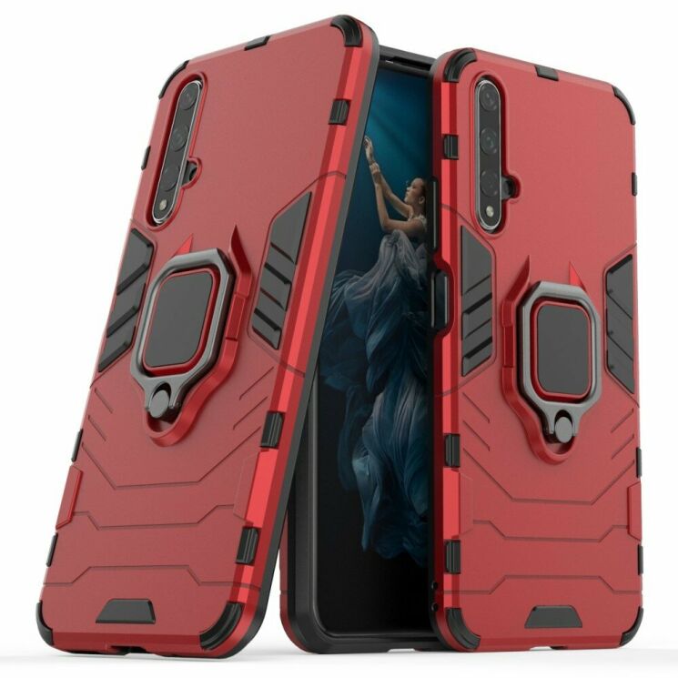 Защитный чехол Deexe Hybrid Case для Huawei Honor 20 / Nova 5T - Red: фото 1 из 7