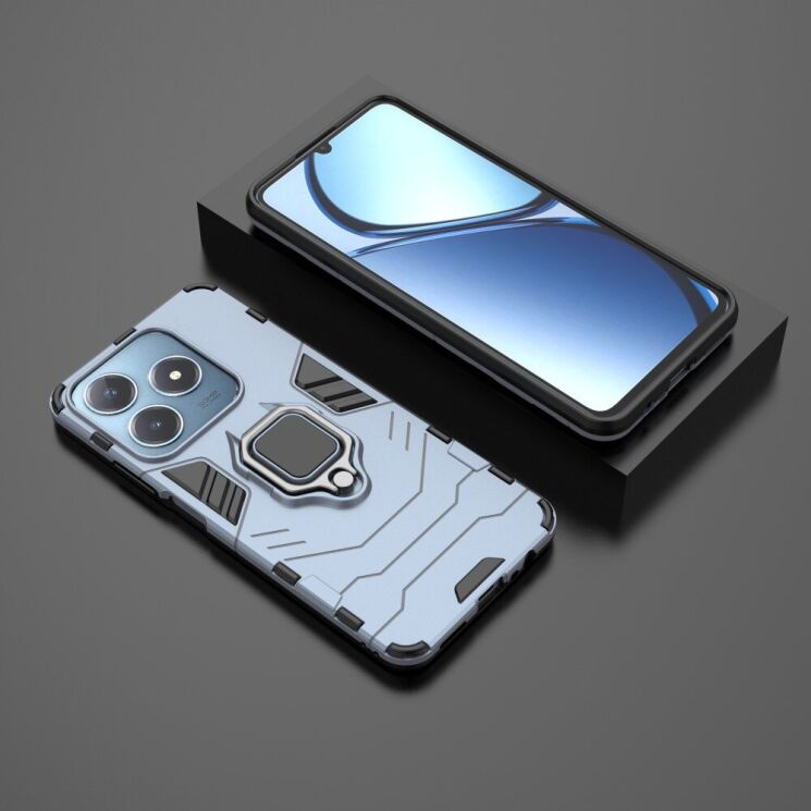 Защитный чехол Deexe Hybrid Case для Realme C63 / C61 / Note 60x - Blue: фото 4 из 6