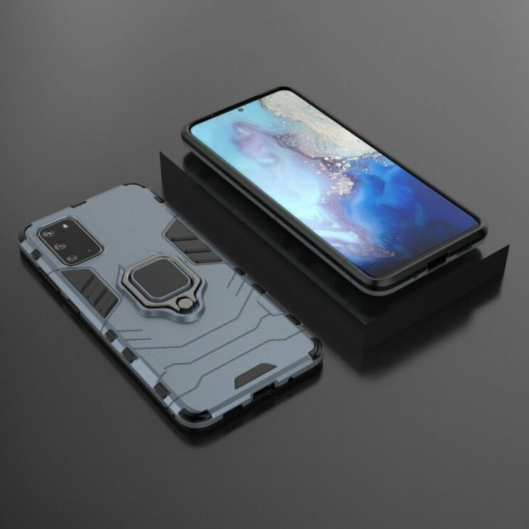 Защитный чехол Deexe Hybrid Case для Samsung Galaxy S20 Plus (G985) - Blue: фото 4 из 8