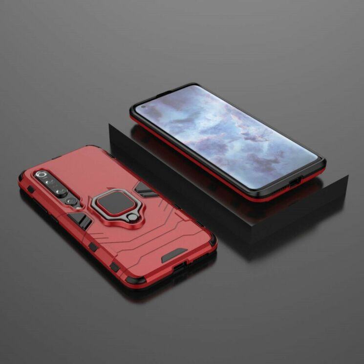 Чехол с подставкой Deexe Hybrid Case для Xiaomi Mi 10 Pro - Red: фото 5 из 5
