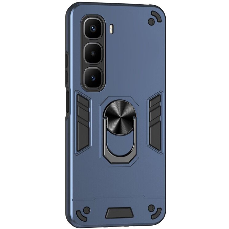 Захисний чохол Deexe Hybrid Shell для Infinix Hot 60 Pro Plus - Blue: фото 1 з 7