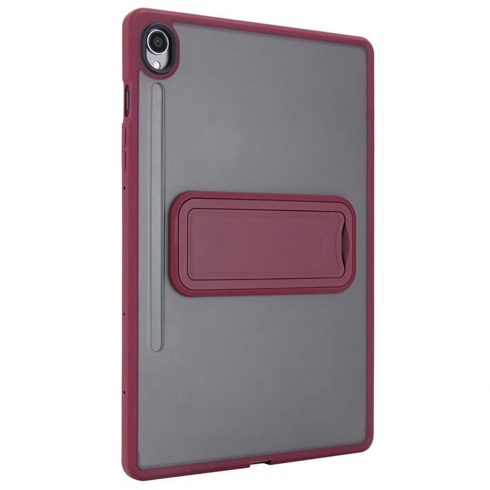 Захисний чохол Deexe Kick Shell для Samsung Galaxy Tab S9 (X710/716) / S9 FE (X510/516) - Wine Red: фото 4 з 10