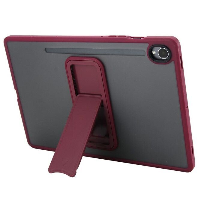 Захисний чохол Deexe Kick Shell для Samsung Galaxy Tab S9 (X710/716) / S9 FE (X510/516) - Wine Red: фото 2 з 10