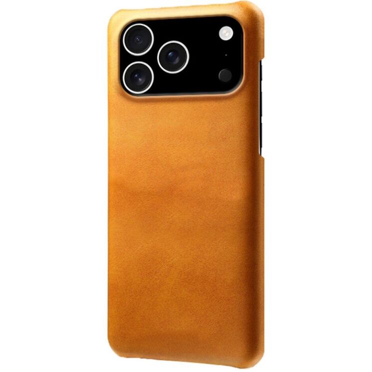 Захисний чохол Deexe Leather Back Cover для iPhone 18 Pro / 17 Pro - Orange: фото 1 з 5