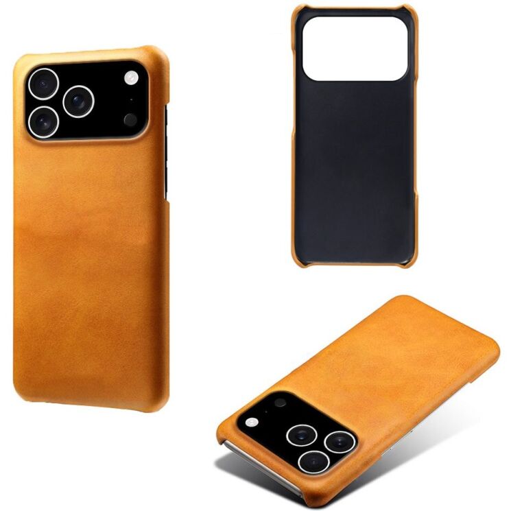 Захисний чохол Deexe Leather Back Cover для iPhone 18 Pro / 17 Pro - Orange: фото 4 з 5