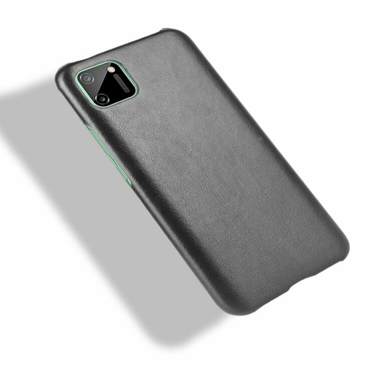 Защитный чехол Deexe Leather Back Cover для Realme C11 - Black: фото 4 из 7