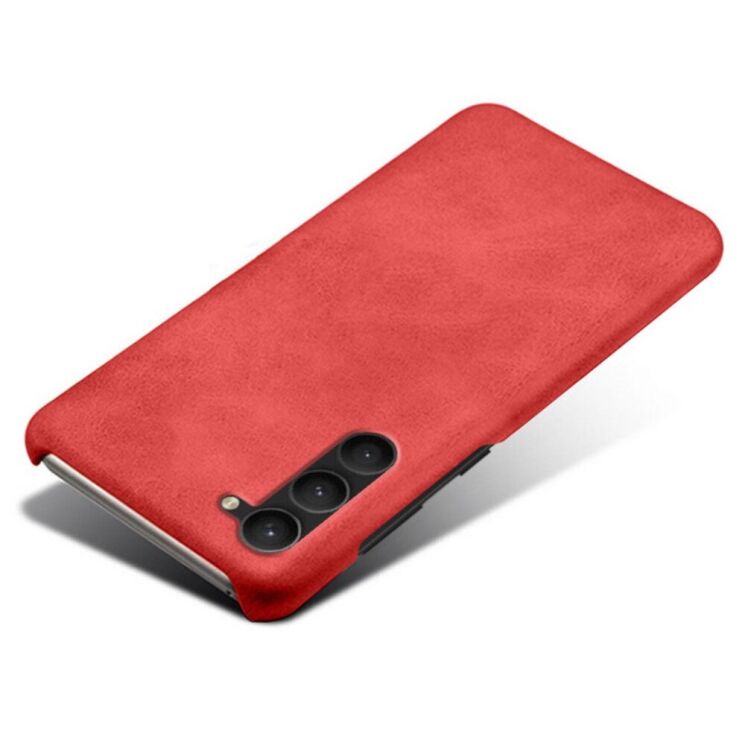 Защитный чехол Deexe Leather Back Cover для Samsung Galaxy S24 Plus - Red: фото 3 из 4