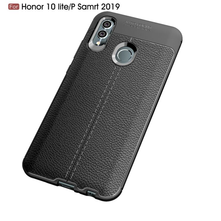 Захисний чохол Deexe Leather Cover для Huawei P Smart (2019) / Honor 10 Lite - Black: фото 2 з 12
