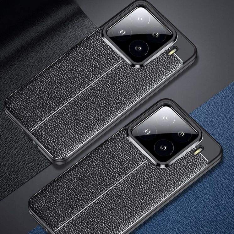 Защитный чехол Deexe Leather Cover для Xiaomi 15 - Black: фото 7 из 10