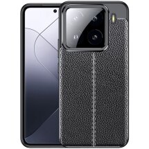 Защитный чехол Deexe Leather Cover для Xiaomi 15 - Black: фото 1 из 10