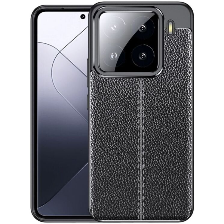 Защитный чехол Deexe Leather Cover для Xiaomi 15 - Black: фото 1 из 10