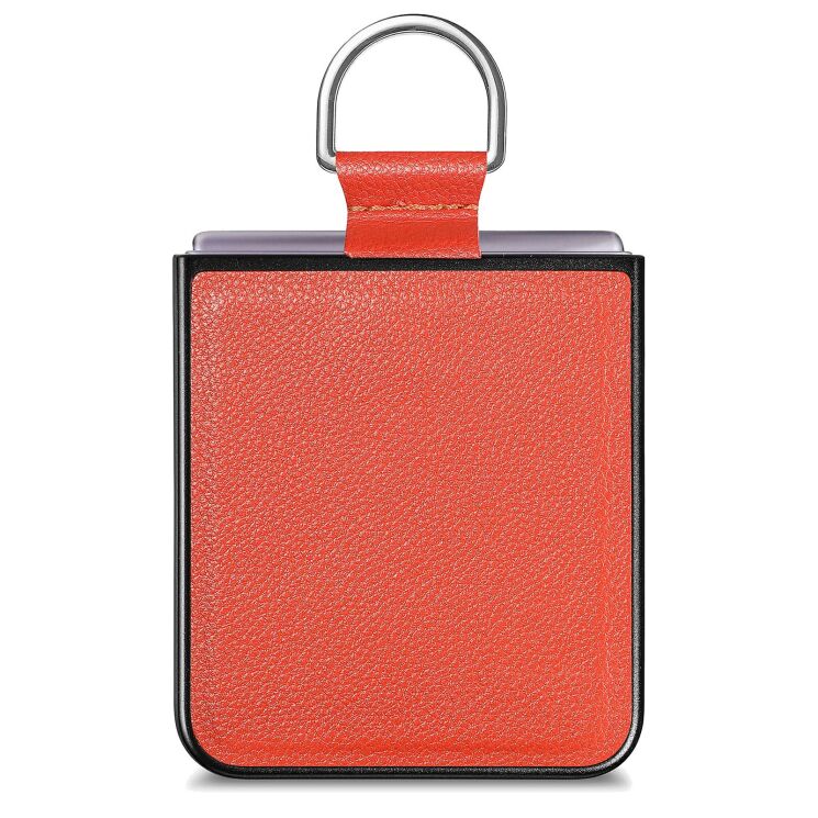 Защитный чехол Deexe Litchi Ring Case для Samsung Galaxy Flip 8 - Orange (423527O) Защитный чехол Deexe Litchi Ring Case для Samsung Galaxy Flip 8 - Orange: фото 3 из 11