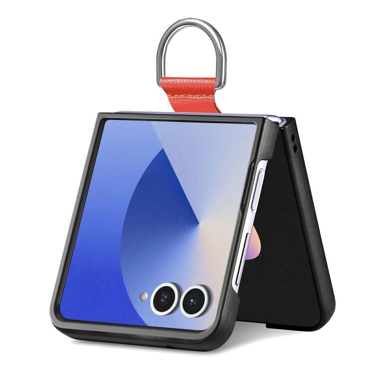 Защитный чехол Deexe Litchi Ring Case для Samsung Galaxy Flip 8 - Orange (423527O) Защитный чехол Deexe Litchi Ring Case для Samsung Galaxy Flip 8 - Orange: фото 5 из 11