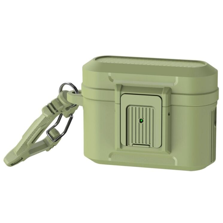 Захисний чохол Deexe Lock Design для Apple AirPods Pro 2 - Army Green: фото 1 з 10