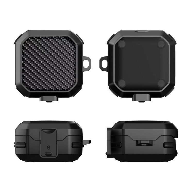 Захисний чохол Deexe Lock Design для Samsung Galaxy Buds 4 / Buds 4 Pro - Black / Yellow: фото 2 з 6