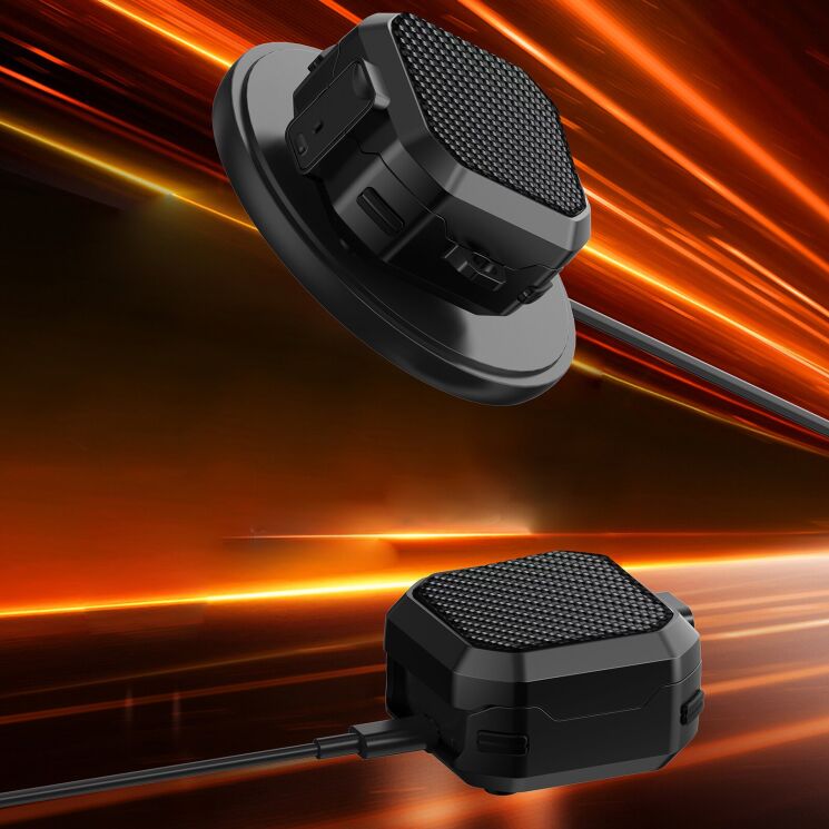 Захисний чохол Deexe Lock Design для Samsung Galaxy Buds 4 / Buds 4 Pro - Black / Yellow: фото 4 з 6