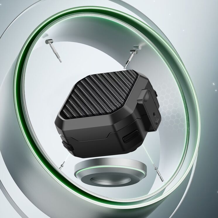 Захисний чохол Deexe Lock Design для Samsung Galaxy Buds 4 / Buds 4 Pro - Black / Yellow: фото 6 з 6