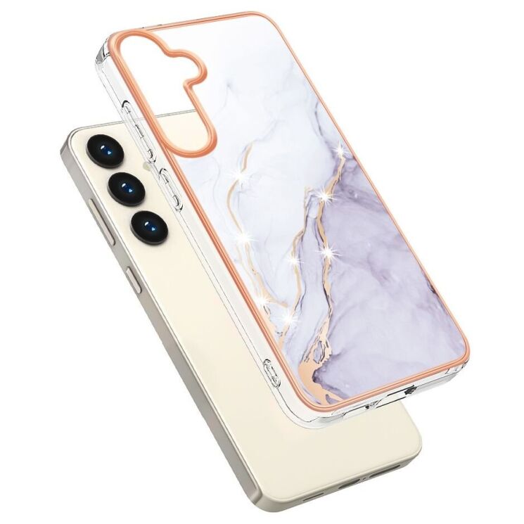 Защитный чехол Deexe Marble Style для Samsung Galaxy S24 Plus - White: фото 2 из 6