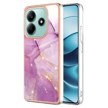 Защитный чехол Deexe Marble Style для Xiaomi Redmi Note 14 5G - Light Purple: фото 1 из 6