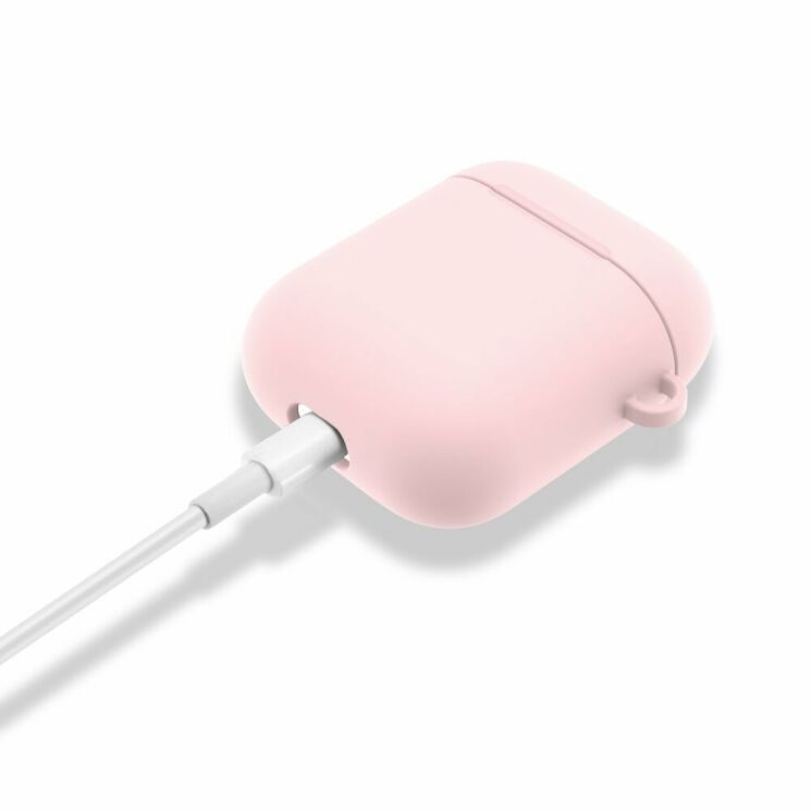 Защитный чехол Deexe Matte Case для Apple AirPods 1 / 2 - Pink: фото 5 из 6