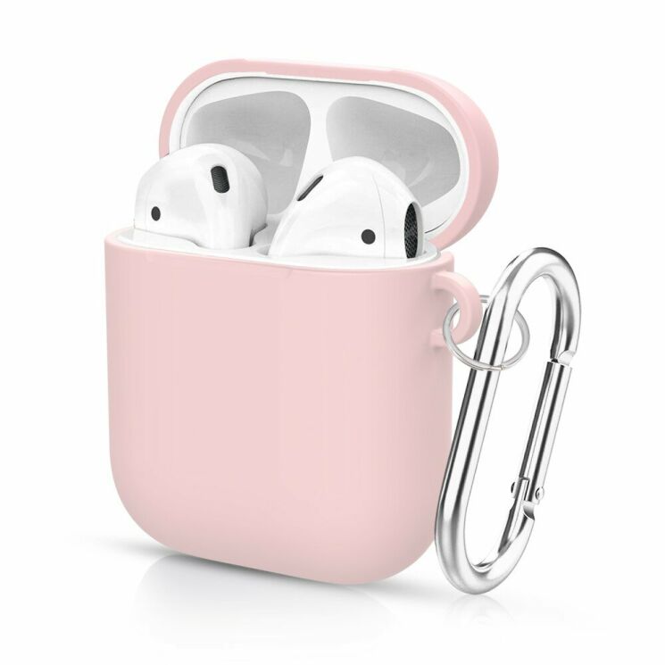 Защитный чехол Deexe Matte Case для Apple AirPods 1 / 2 - Pink: фото 1 из 6