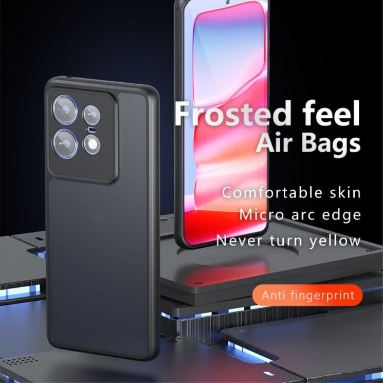 Защитный чехол Deexe Matte Skin для Motorola Edge 50 Pro - Transparent Black: фото 2 из 11