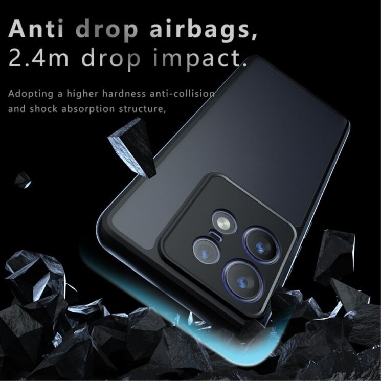 Защитный чехол Deexe Matte Skin для Motorola Edge 50 Pro - Transparent Black: фото 3 из 11