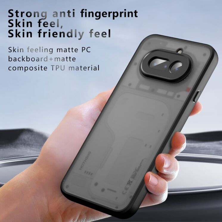Захисний чохол Deexe Matte Skin для Nothing Phone (4a) - Transparent Black (411312TB) Захисний чохол Deexe Matte Skin для Nothing Phone (4a) - Transparent Black: фото 7 з 10