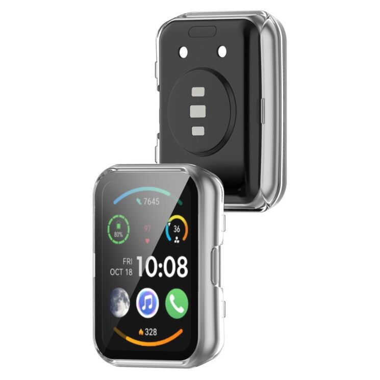 Защитный чехол Deexe Protective Frame для Huawei Watch Fit 2 - Transparent: фото 7 из 8