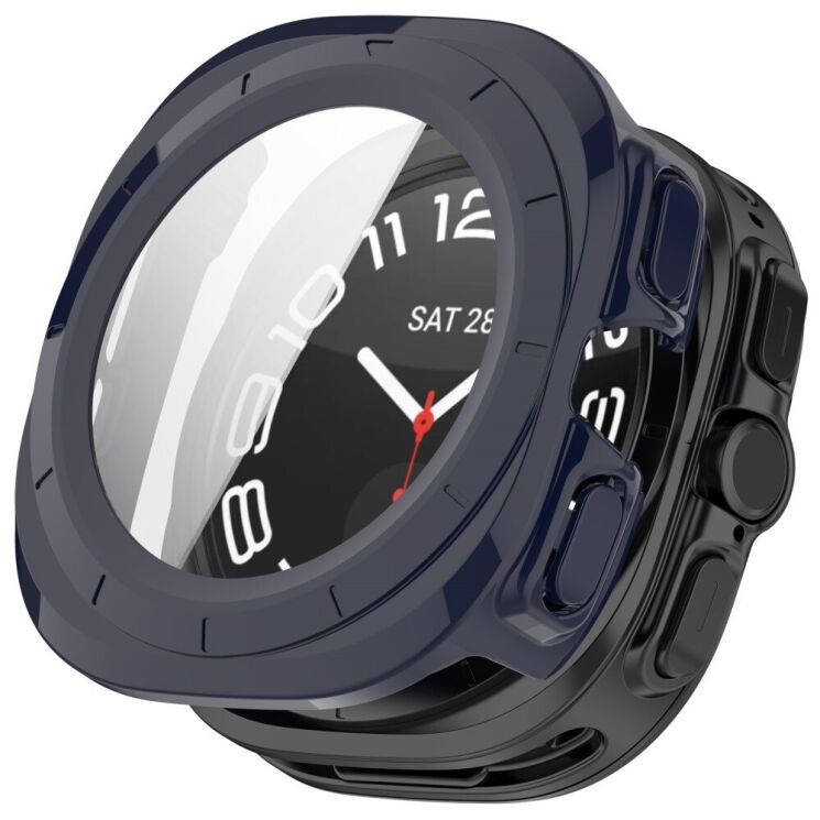 Защитный чехол Deexe Protective Frame для Samsung Galaxy Watch Ultra (47mm) - Dark Blue: фото 1 из 7